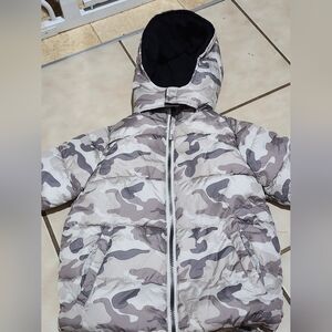 Toddler Camouflage Puffer Jacket with Hood
